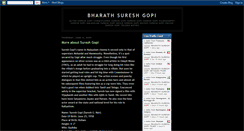 Desktop Screenshot of bharath-sureshgopi.blogspot.com
