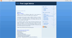Desktop Screenshot of freelegaladvice.blogspot.com