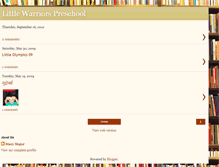 Tablet Screenshot of littlewarriorspreschool.blogspot.com