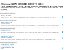 Tablet Screenshot of gamecookingbooktosale.blogspot.com