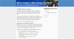 Desktop Screenshot of mba-in-kolkata.blogspot.com