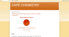 Desktop Screenshot of capechemistry.blogspot.com