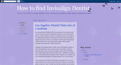 Desktop Screenshot of findinvisaligndentist.blogspot.com