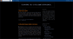 Desktop Screenshot of cahiersducyclismeespagnol.blogspot.com