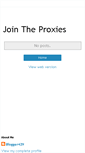 Mobile Screenshot of jointheproxies.blogspot.com