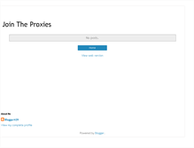 Tablet Screenshot of jointheproxies.blogspot.com