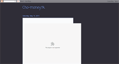 Desktop Screenshot of cho-money.blogspot.com