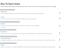 Tablet Screenshot of howtoseemsmart.blogspot.com