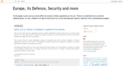 Desktop Screenshot of europeandefence.blogspot.com