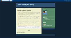 Desktop Screenshot of howispentyourmoney.blogspot.com