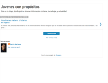 Tablet Screenshot of jovenesconpropositos.blogspot.com