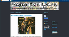 Desktop Screenshot of projectfivehundred.blogspot.com