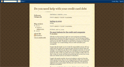 Desktop Screenshot of dealingwithyourdebt.blogspot.com