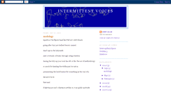 Desktop Screenshot of intermittent-voices.blogspot.com