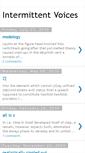 Mobile Screenshot of intermittent-voices.blogspot.com