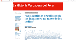 Desktop Screenshot of lahistoriaverdaderadelperu.blogspot.com