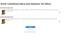 Tablet Screenshot of panduanteskerja.blogspot.com