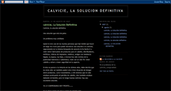 Desktop Screenshot of calvicielasoluciondefinitiva.blogspot.com