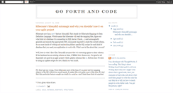 Desktop Screenshot of goforthandcode.blogspot.com