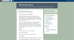 Desktop Screenshot of mbacorrespondence.blogspot.com