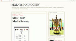 Desktop Screenshot of malaysianhockey.blogspot.com