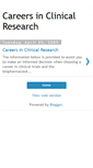Mobile Screenshot of clinicalresearchcareers.blogspot.com