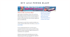 Desktop Screenshot of buy-acaipowerblast.blogspot.com