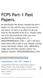 Mobile Screenshot of fcpspastpapers.blogspot.com