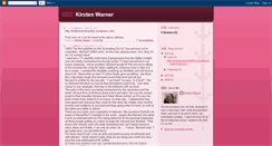 Desktop Screenshot of kirstenwarner.blogspot.com