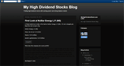 Desktop Screenshot of myhighdividendstocks.blogspot.com