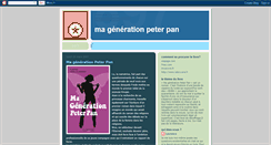 Desktop Screenshot of generation-peterpan.blogspot.com