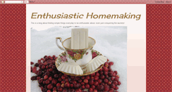 Desktop Screenshot of enthusiastichomemaking.blogspot.com