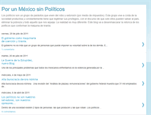 Tablet Screenshot of mexicosinpoliticos.blogspot.com