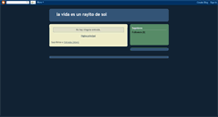 Desktop Screenshot of lavidaesunrayitodesol.blogspot.com