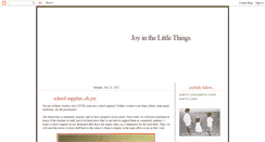 Desktop Screenshot of joylittlethings.blogspot.com