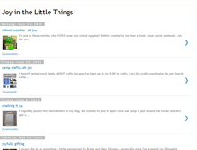 Tablet Screenshot of joylittlethings.blogspot.com