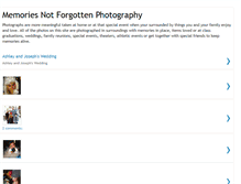Tablet Screenshot of memoriesnotforgottenphotography.blogspot.com