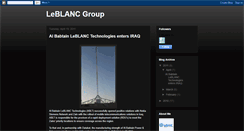 Desktop Screenshot of leblancgroup.blogspot.com