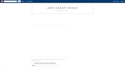 Desktop Screenshot of amy-grant-songs.blogspot.com