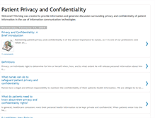 Tablet Screenshot of patientprivacyandconfidentiality.blogspot.com