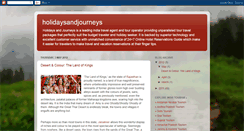 Desktop Screenshot of holidaysandjourneys.blogspot.com