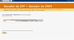 Desktop Screenshot of geradordecpf.blogspot.com
