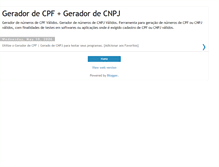 Tablet Screenshot of geradordecpf.blogspot.com