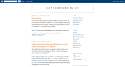 Desktop Screenshot of 3dexperiences.blogspot.com