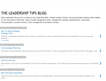 Tablet Screenshot of leadershiptips101.blogspot.com