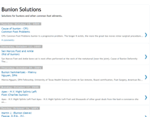 Tablet Screenshot of bunion-solutions.blogspot.com