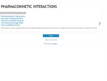 Tablet Screenshot of pharmacokineticinteractions.blogspot.com