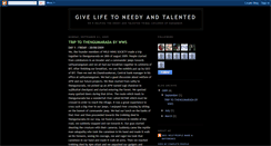 Desktop Screenshot of givelifetoneedy.blogspot.com