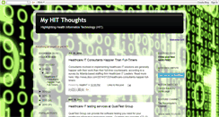 Desktop Screenshot of myhitthoughts.blogspot.com