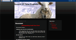 Desktop Screenshot of bewarefalseprophets.blogspot.com